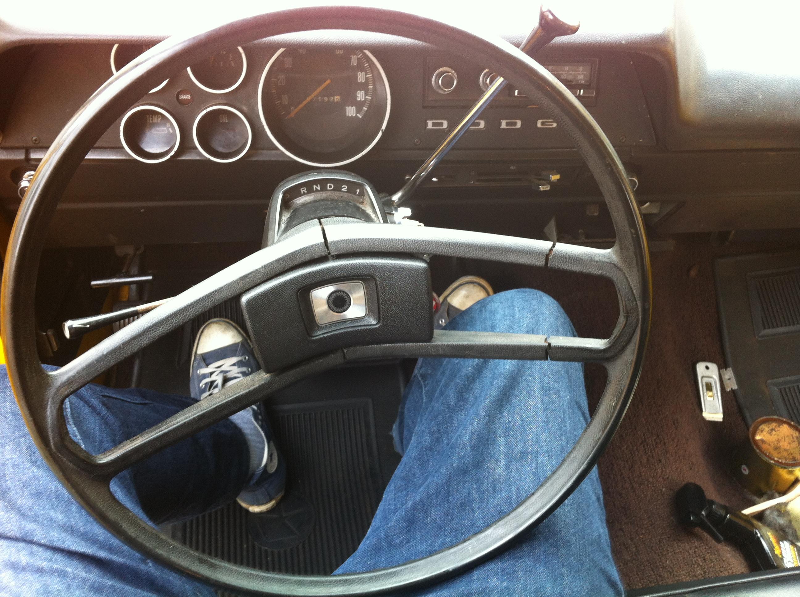 1970-1987 Dodge 2wd pickup steering wheel 15" DARK MAHOGANY