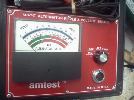 Alternator ripple deals test with multimeter