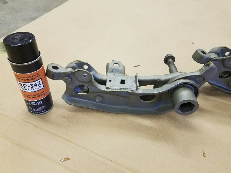 replicate look of cosmoline on lower control arms with amber