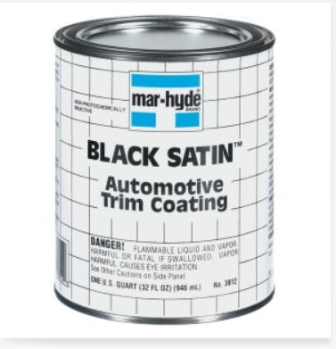 Mar-Hyde Black Satin Automotive Trim Coating