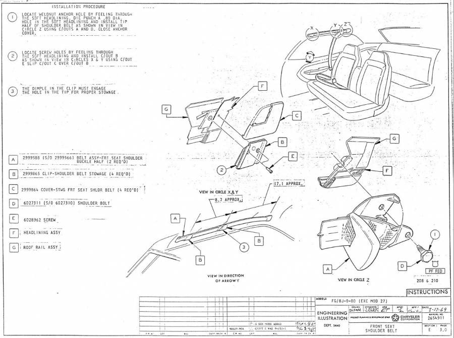 Pictures of 1970 Challenger standard seat belts - Moparts Forums