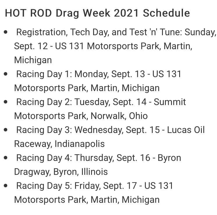 DRAG WEEK 2021 is a go! Moparts Forums