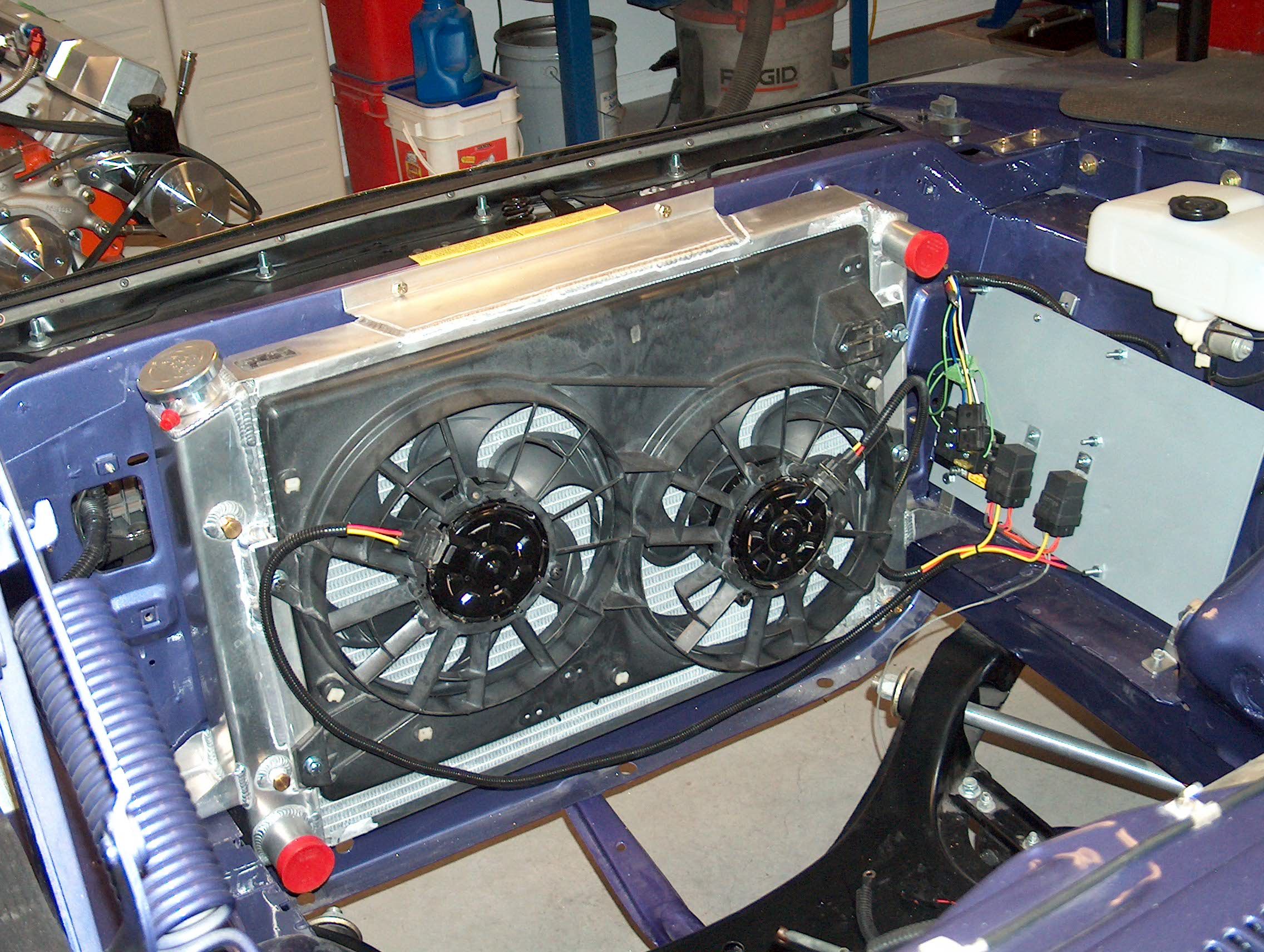 Aluminum Radiator & Electric Fan setup? - Moparts Forums