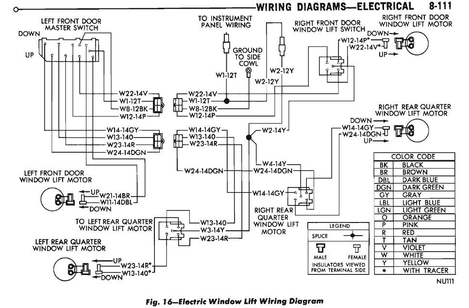 Challenger POWER WINDOW wiring - Moparts Forums